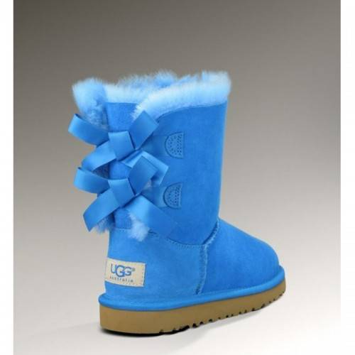 Голубые детские Ugg с бантом